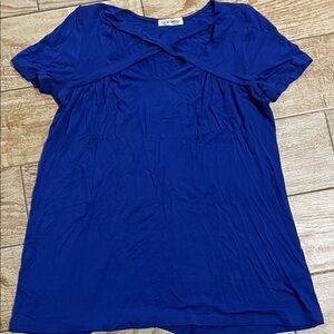 Chic Blue Short Sleeve Top